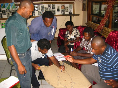 Group work during training in the Solomon Islands